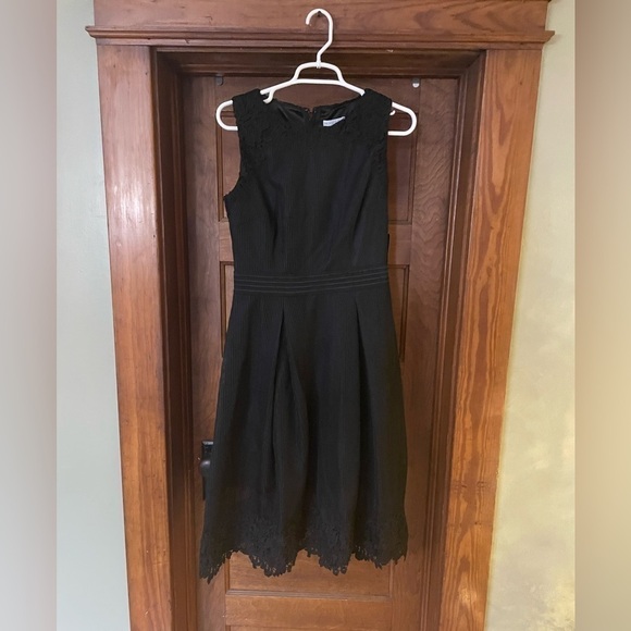 New York & Company Dresses & Skirts - New York & Company Black Fit And Flare Lace Mesh Dress Sleeveless Lined small